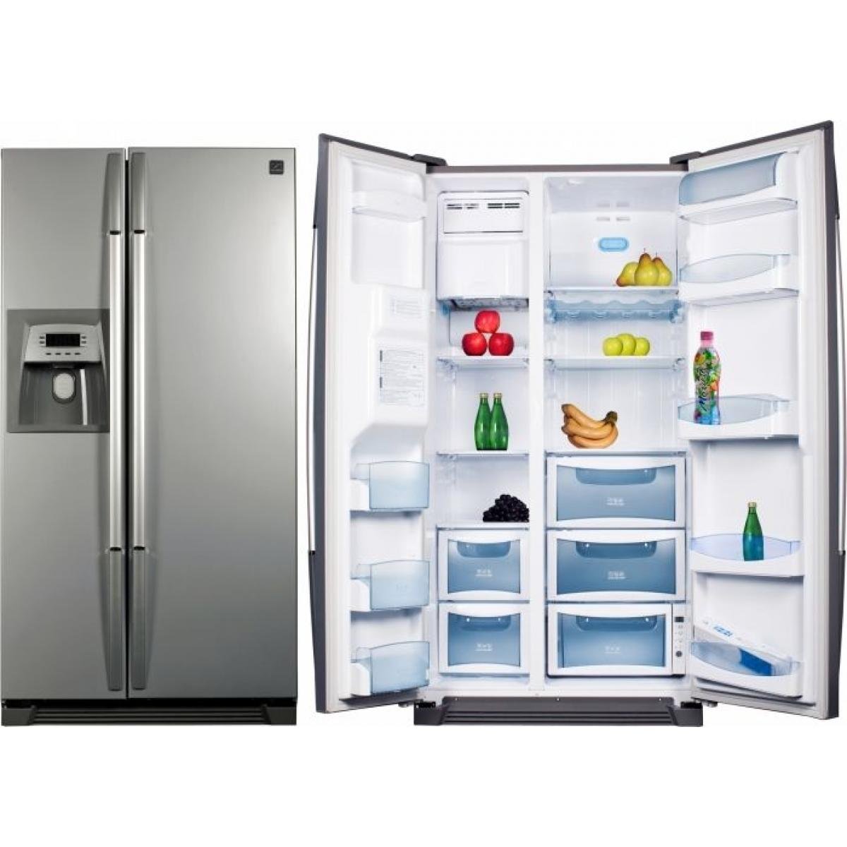 Купить холодильник дэу. Дэу холодильник двухдверный ноу Фрост. Холодильник Daewoo Electronics FRS-6311 SFG. Холодильник Daewoo Electronics двухдверный. Холодильник Бирюса двухстворчатый.