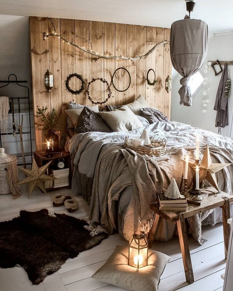 Спальня в стиле рустик