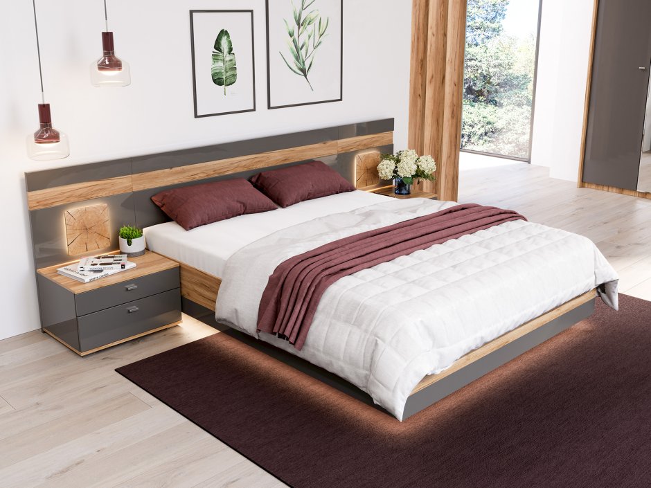 Комплект мебели для спальни в скандинавском стиле