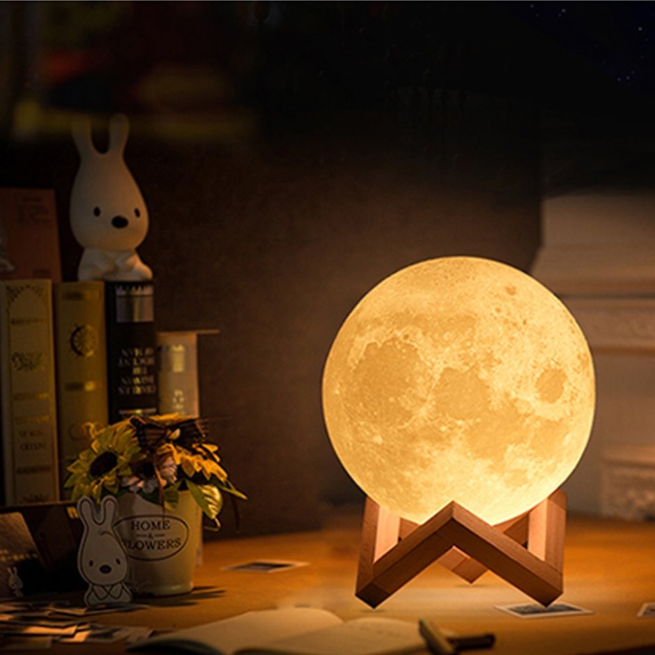 Moon 3d Luminaria лампа ночник