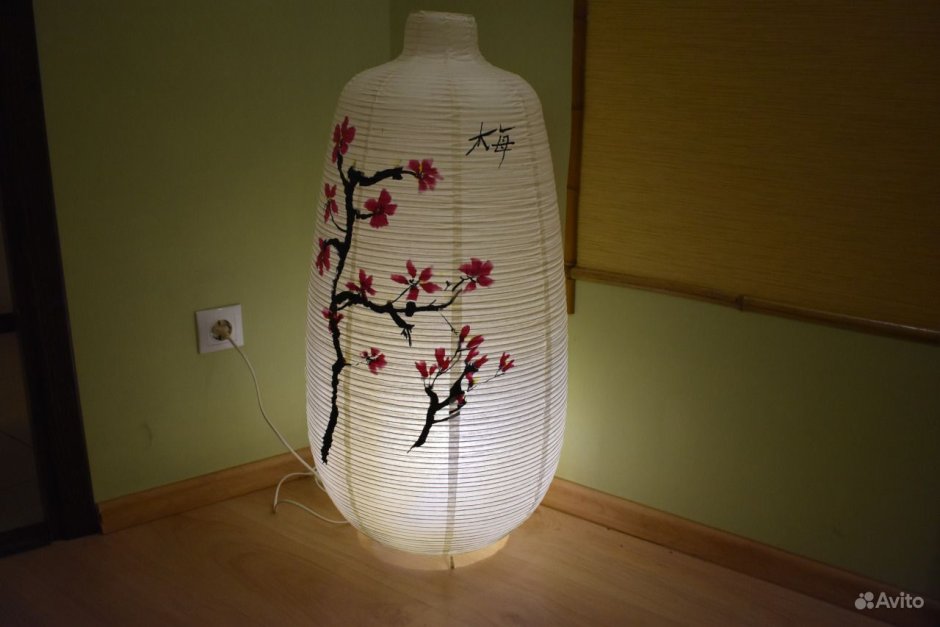 Торшер из тонкой рисовой бумаги китайский стиль