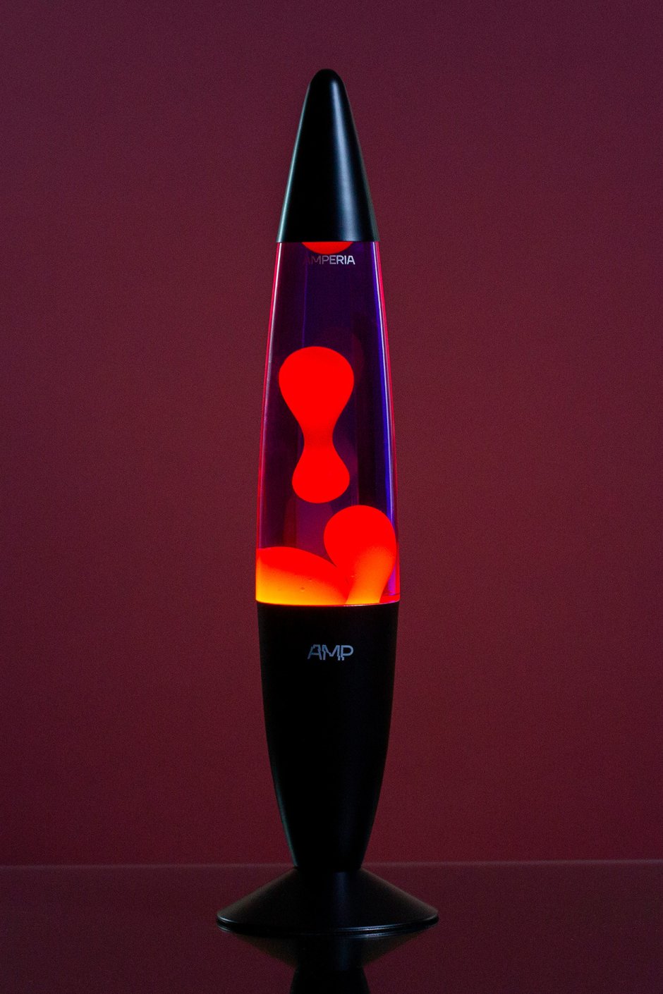 Лава лампа amperia Rocket оранжевая/фиолетовая (35 см)