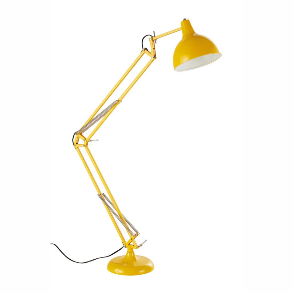 Желтая напольная лампа