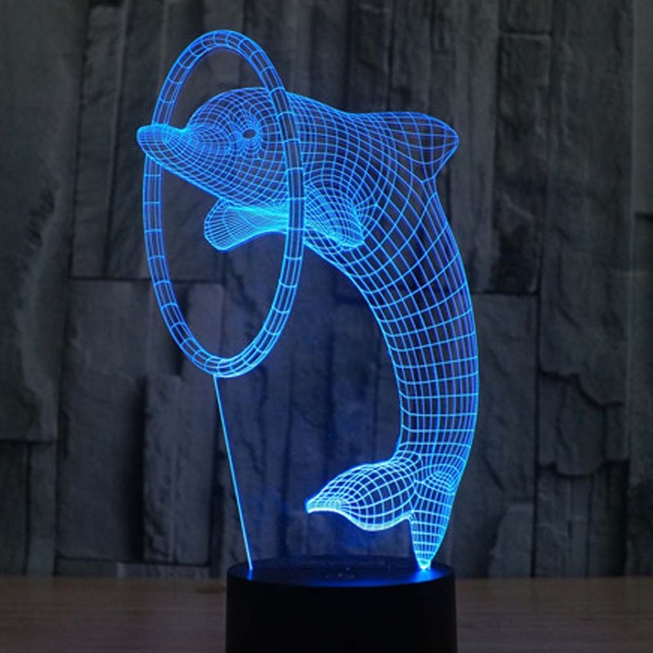 3d светильник (Дельфин)