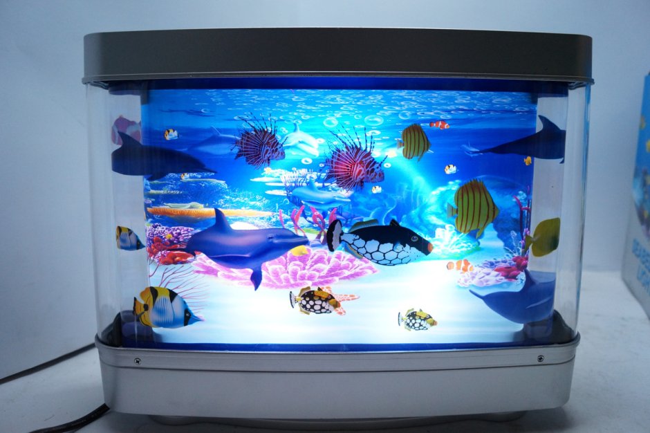 Лампа ночник аквариум с рыбками