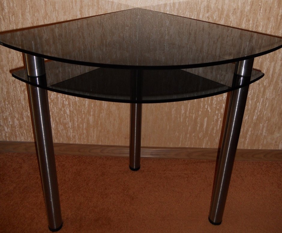 Угловой стеклянный стол FS-7140