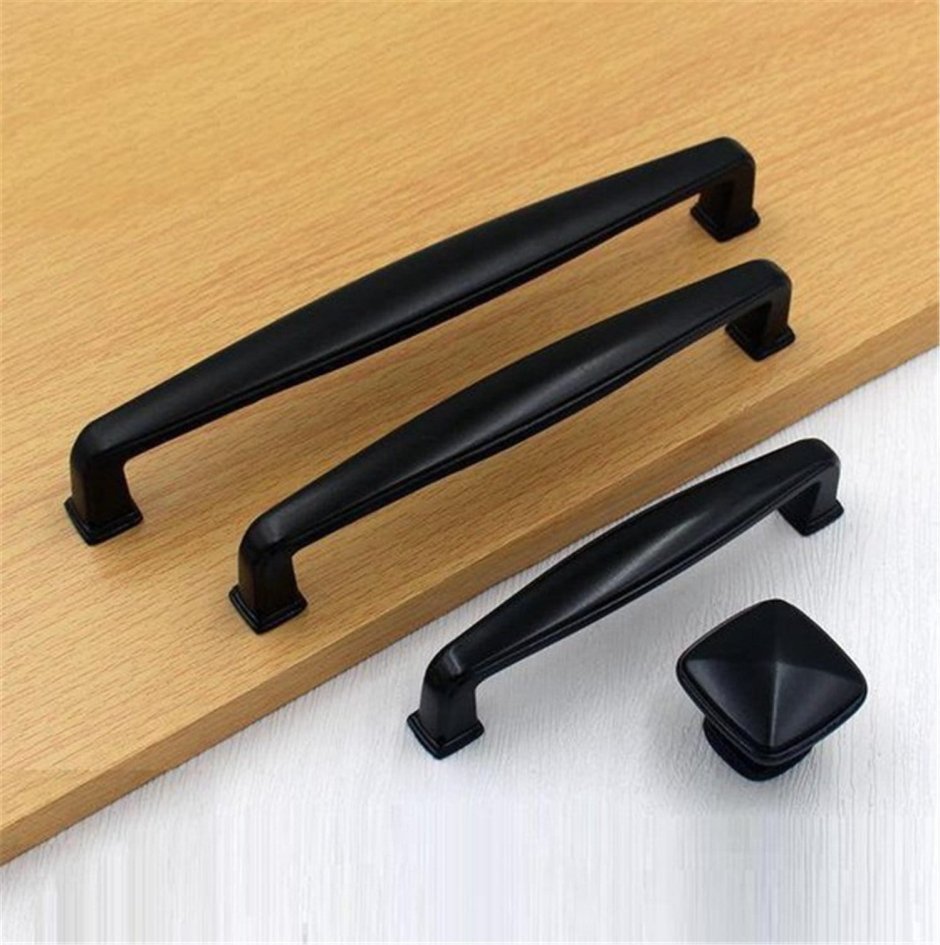 ручки мебельные для кухни черные металлические