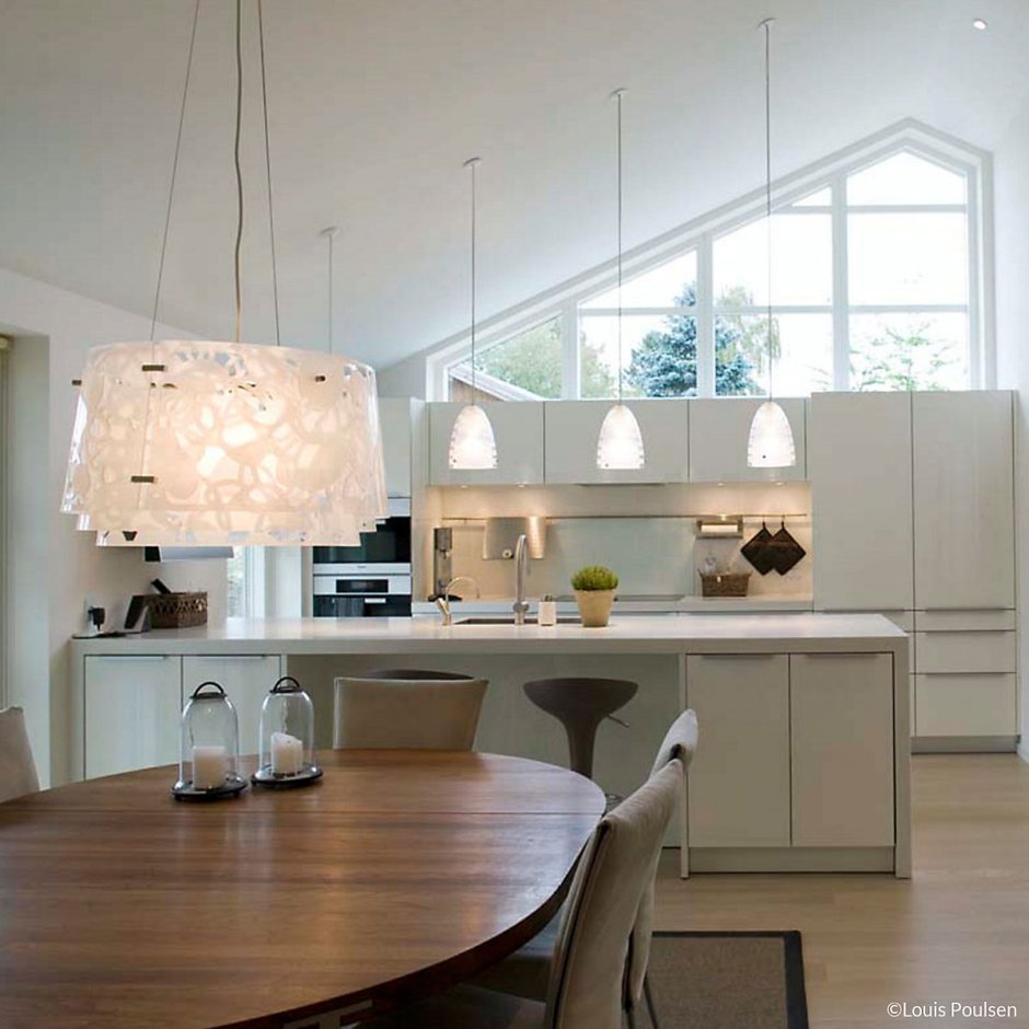 Люстры для кухни с высоким потолком