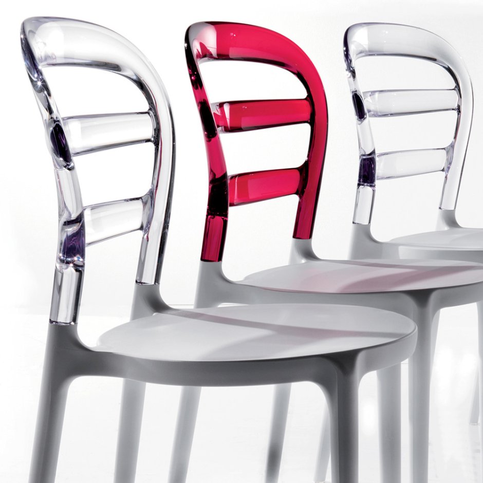 Стильные пластиковые стулья для кухни