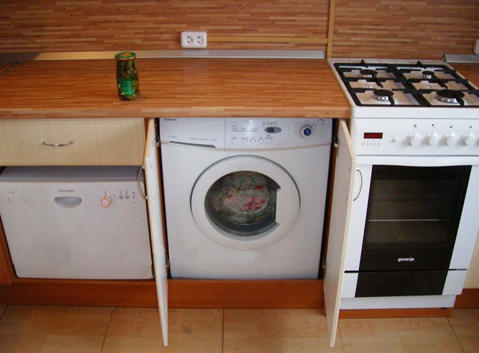 Стиральная машина встроенная в кухонный гарнитур