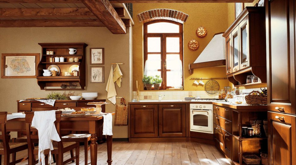 Кухонная мебель в деревенском стиле