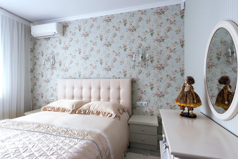 Пастельные цвета стен в спальне