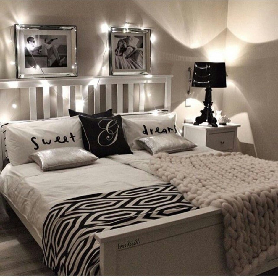 Спальня для девочки подростка в черном стиле
