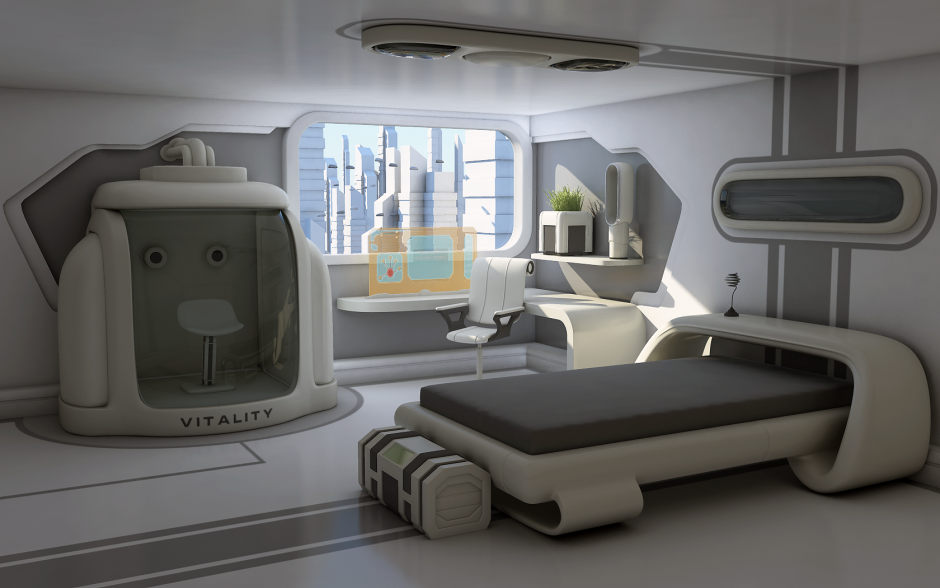 Спальня в стиле будущего