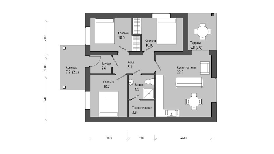 Планировка дома 80 кв м одноэтажный вход сбоку