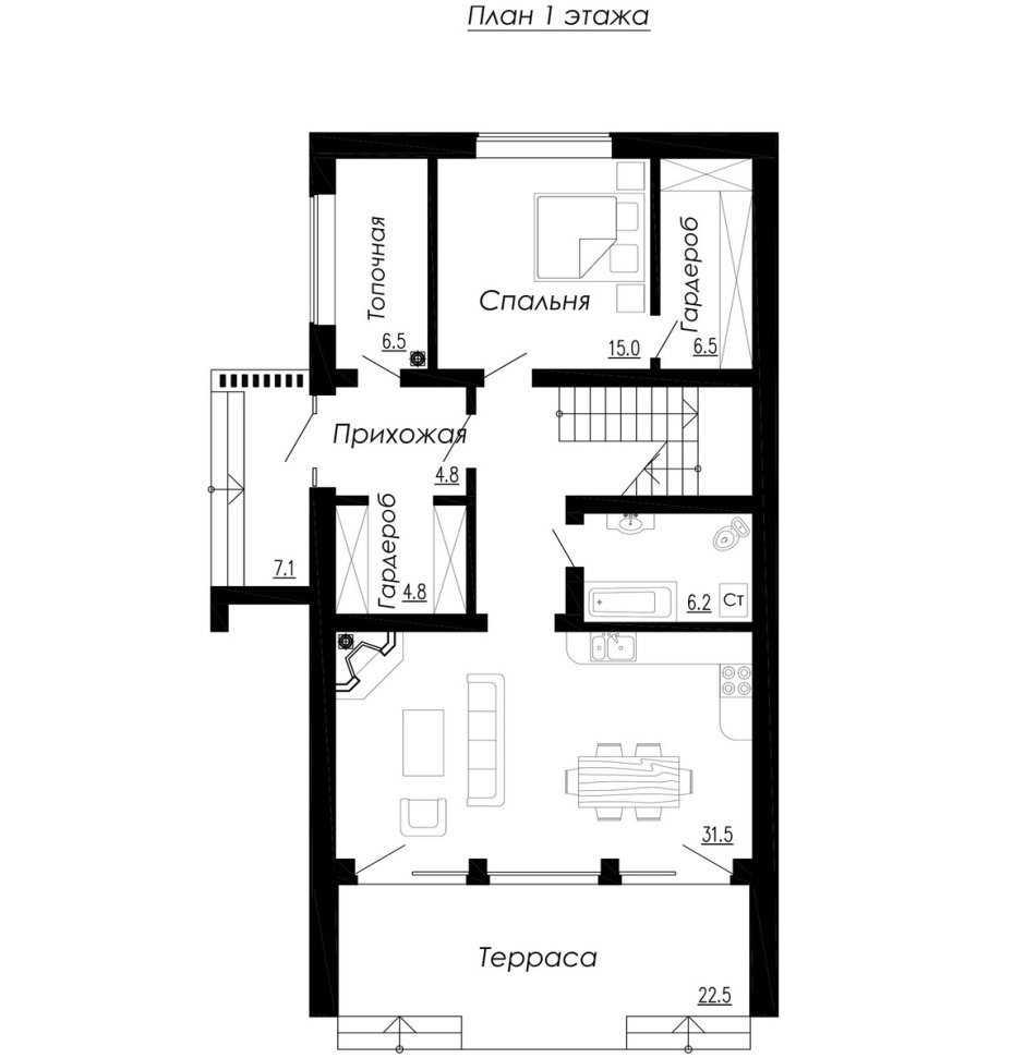 Барнхаус проекты одноэтажных с планировкой