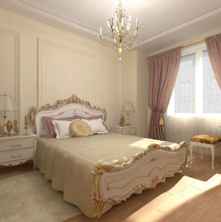 Дизайн спальни в стиле Ампир