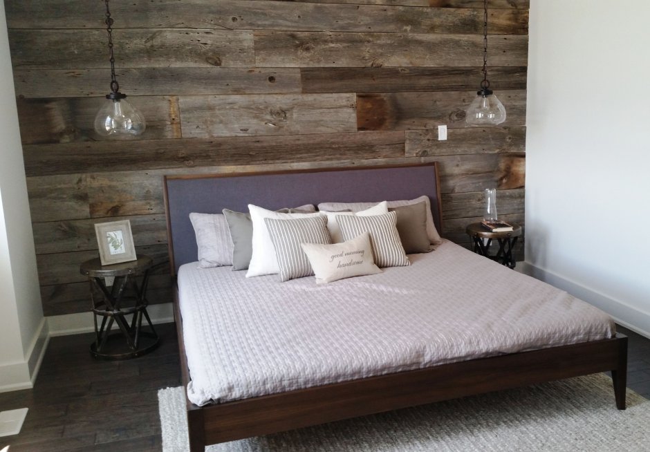 Дизайн бело деревянной спальни