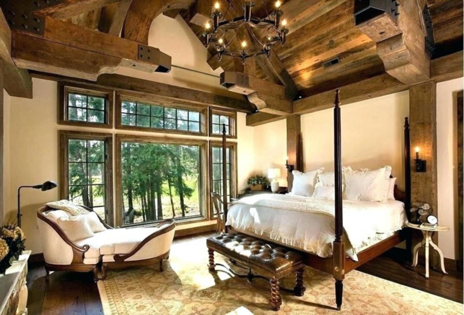 Рустикальный стиль спальня
