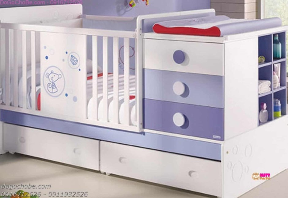 Кроватки для детей с комодом