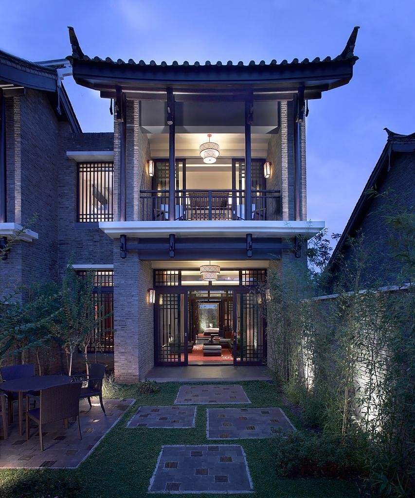 Одноэтажный дом в китайском стиле