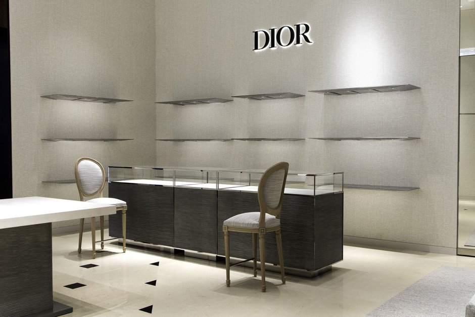 Wall Mockup background Boutique Dior