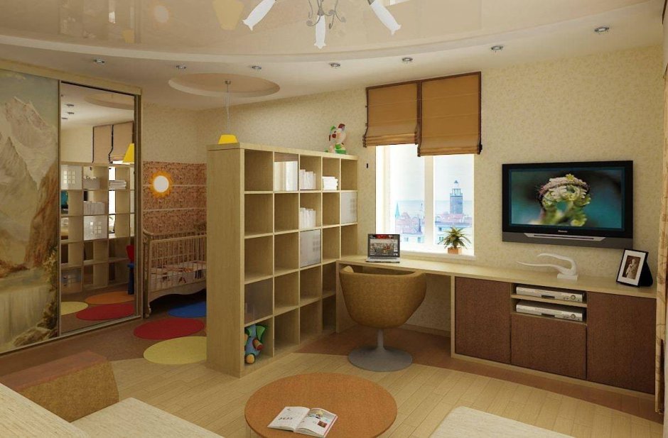 Планировка комнаты для семьи с ребенком