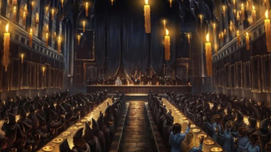 Большой зал Хогвартса из Гарри Поттера и философский камень