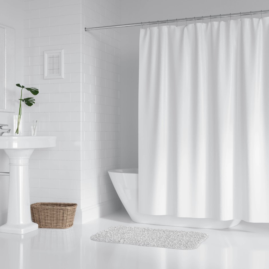Lyktfibbla ликтфиббла штора для ванной, белый/серый180x200 см