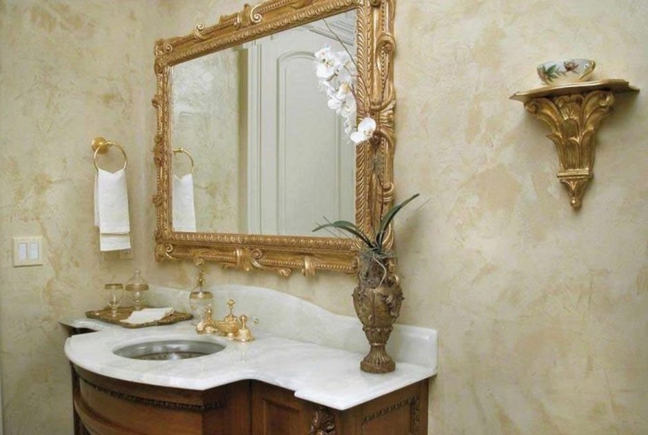 Венецианская штукатурка ванная комната