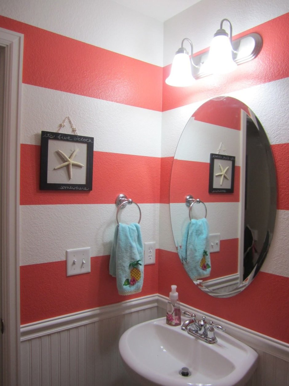 Покраска стен в ванной идеи