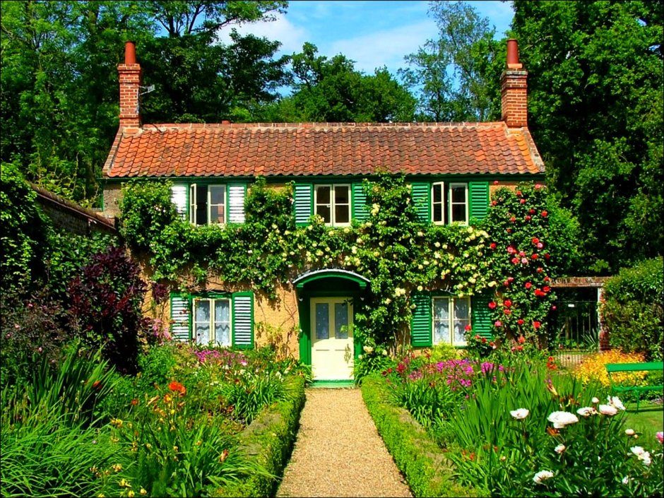 Англия деревня кэмбэлфорд ланшадф садов