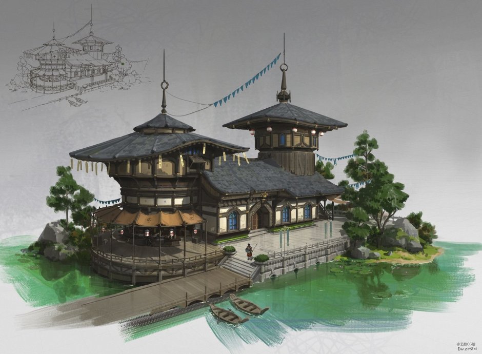 Японский дом на воде