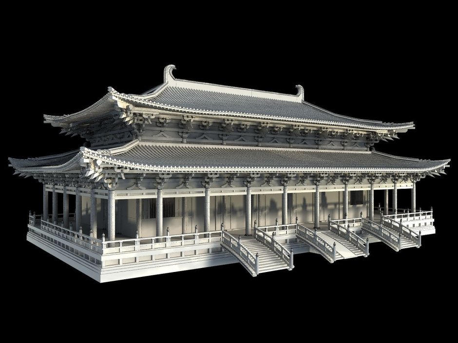 Шаолинь храм 3д модель