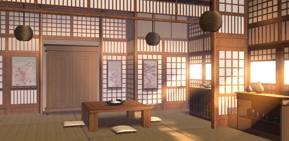 Комната в японском стиле аниме