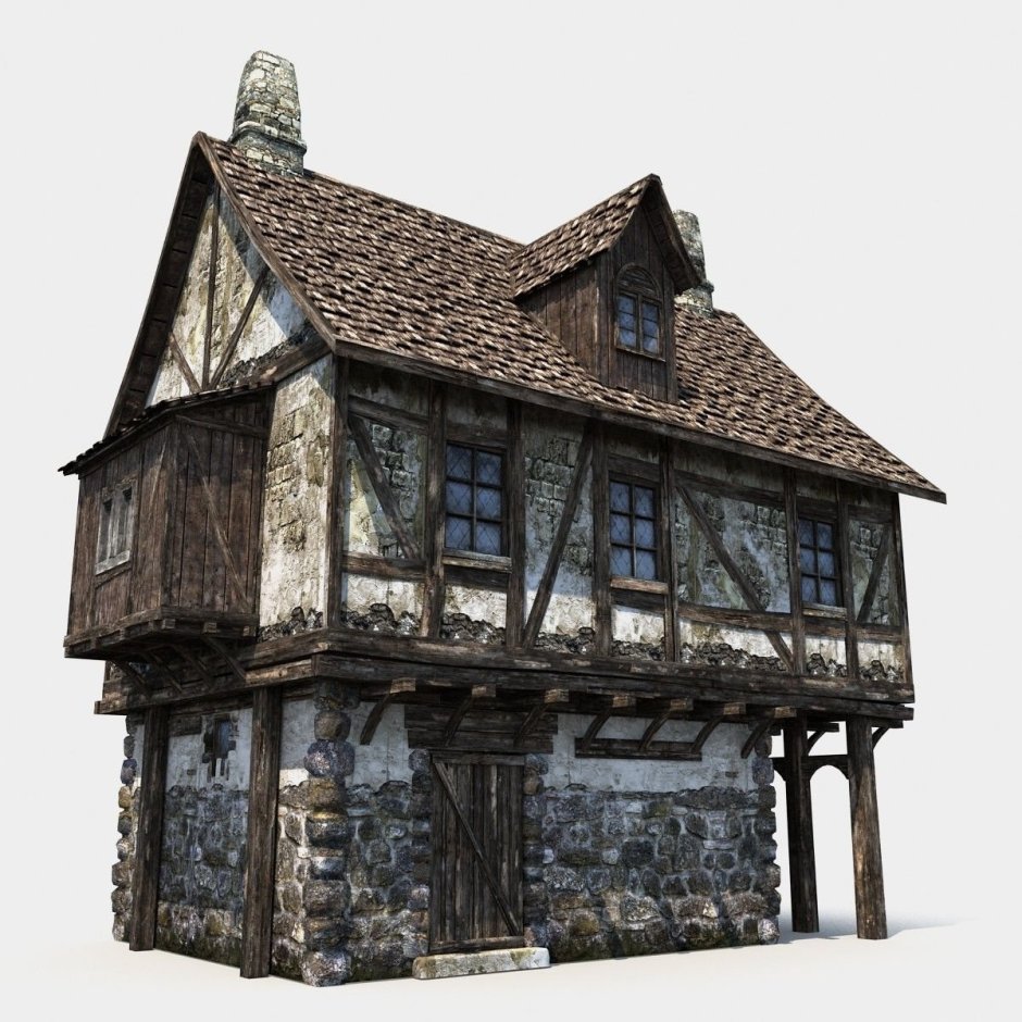 Средневековый дом модель