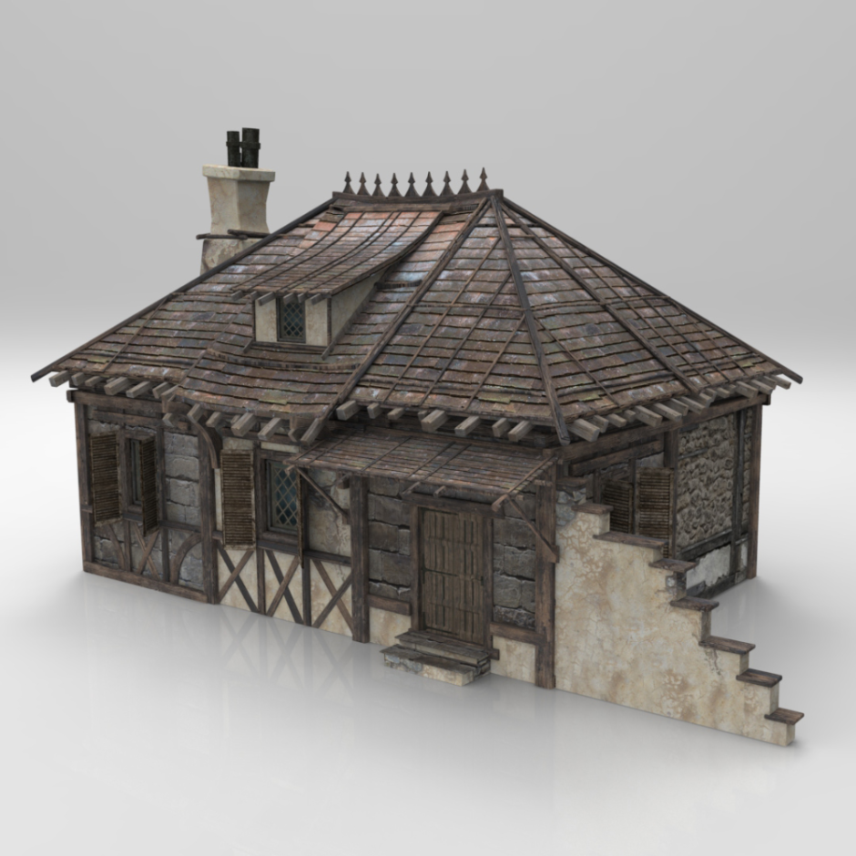 Средневековый дом модель