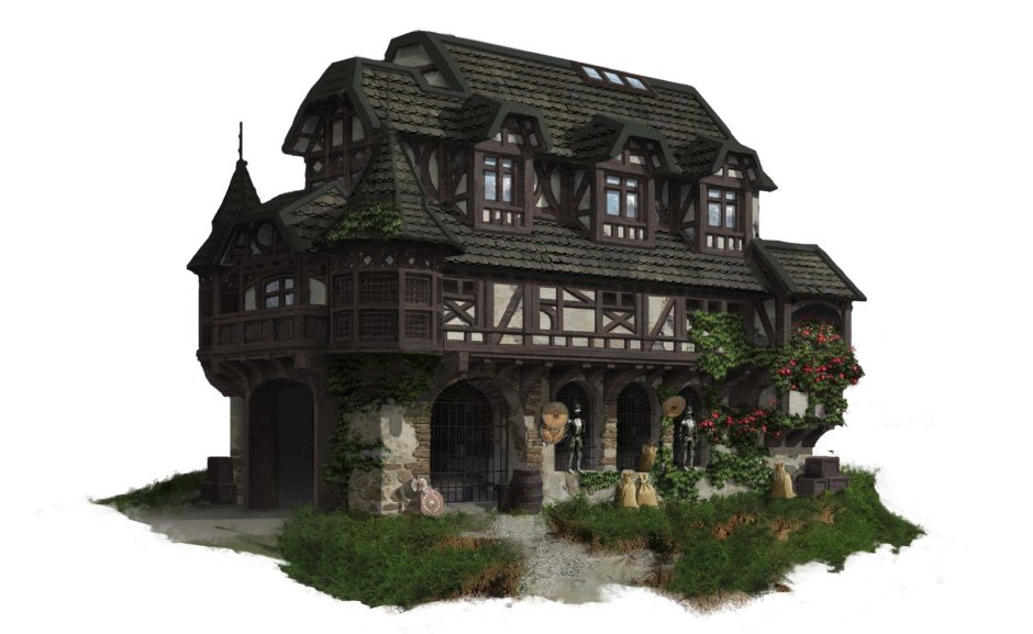 Арт средневековый дом внутри