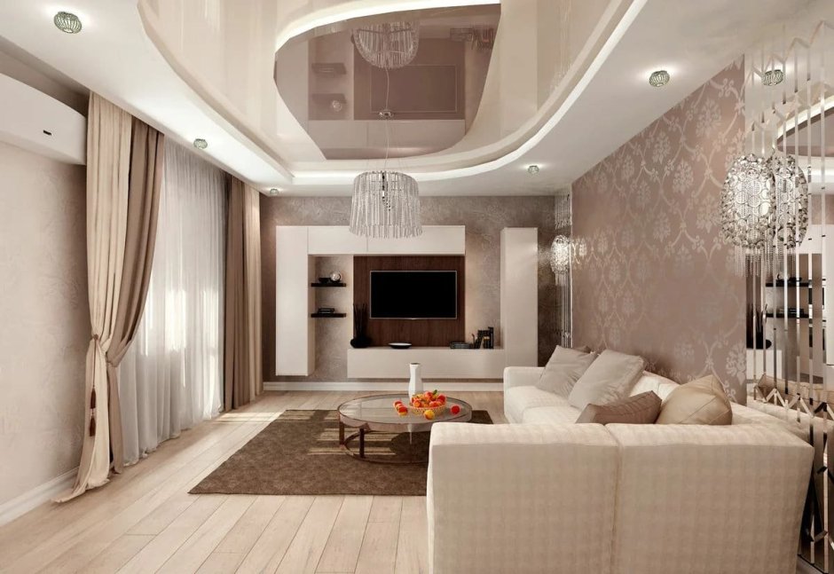 Дизайн зала в доме