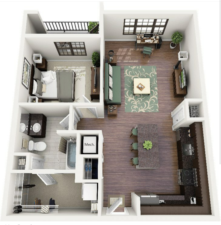 Планировка однокомнатной квартиры квартиры в симс 4