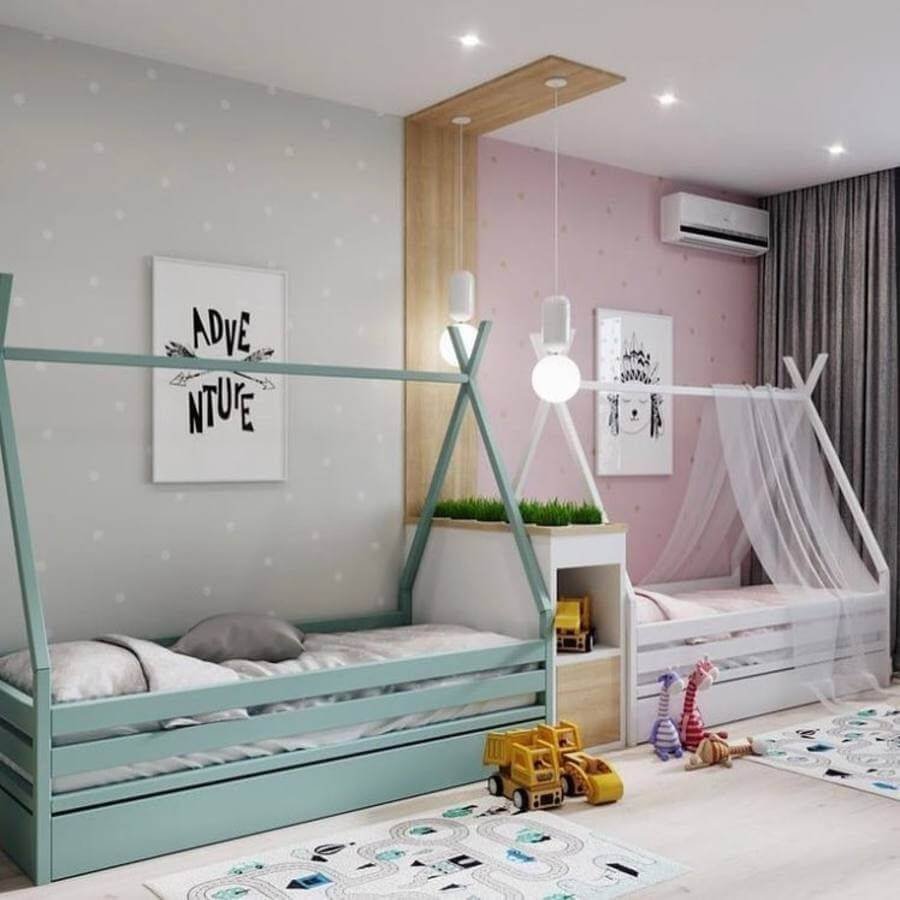 Детская спальня для двоих разнополых детей