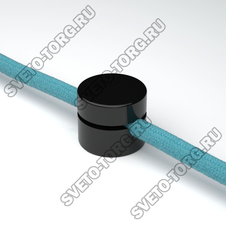 Крепеж-фиксатор провода пластиковый для наружной проводки черный