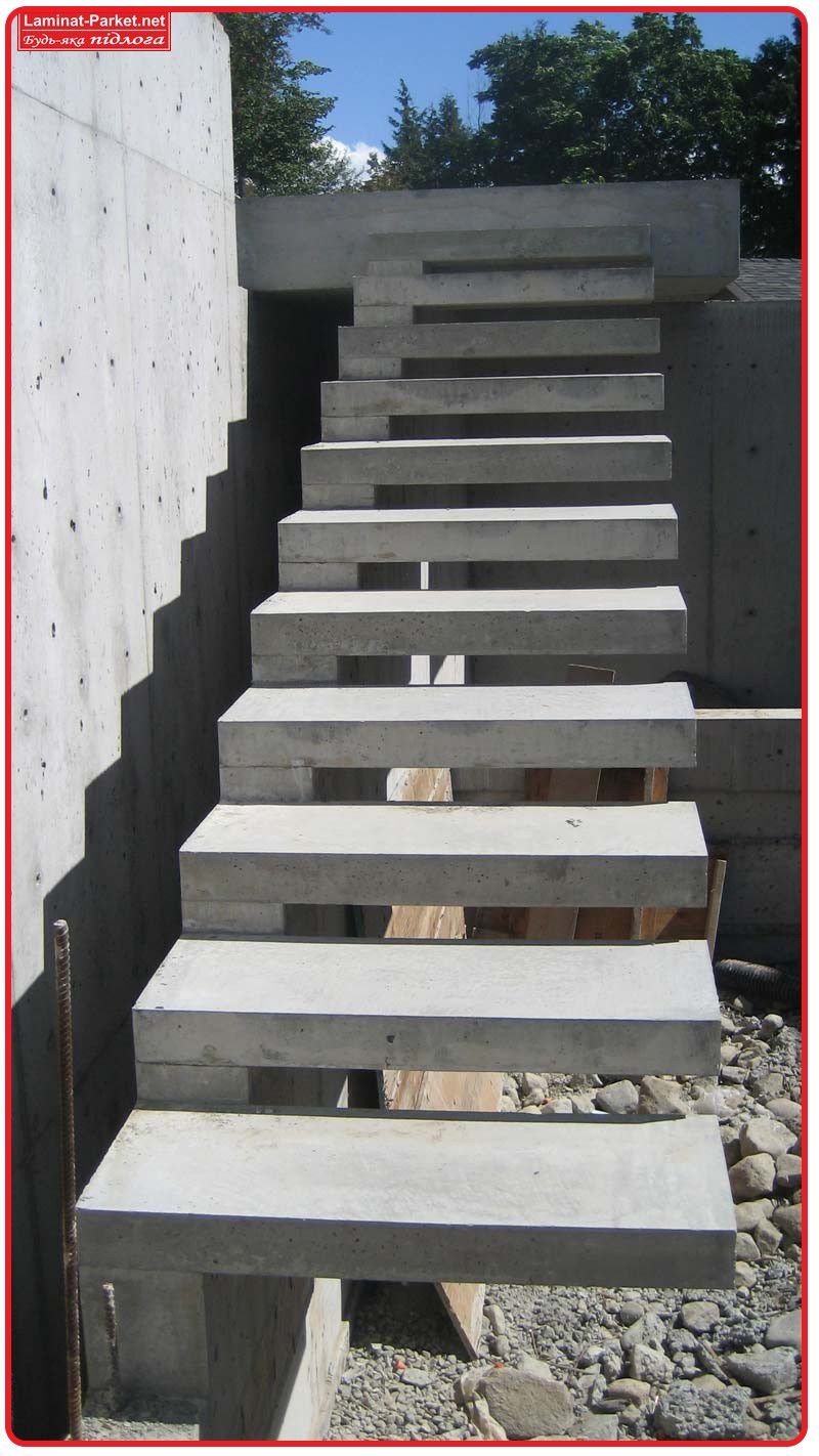 Бетонная лестница в стиле лофт