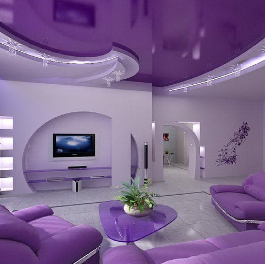 Натяжные потолки для зала