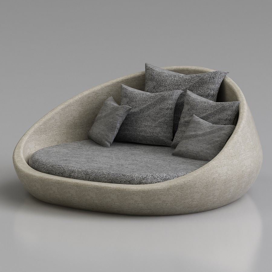 Круглый маленький диван