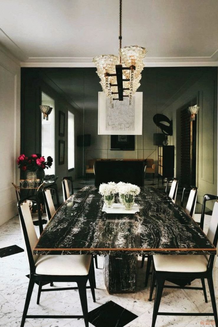 Мраморные столики в интерьере