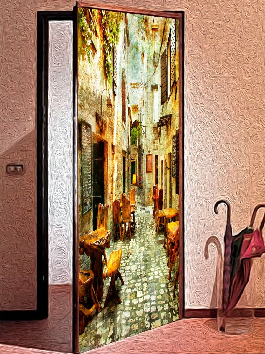 Обклеить дверь самоклеющейся пленкой