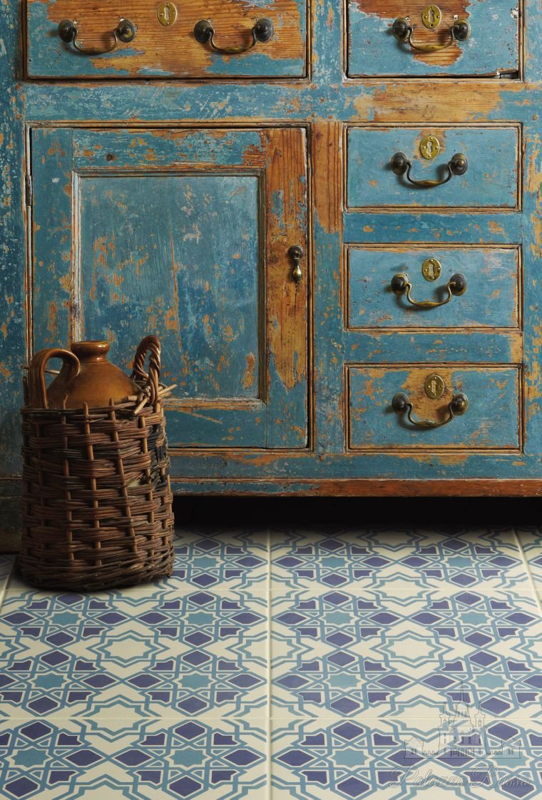 Керамическая плитка Bolero Blue Light Blue, Dark Blue, Denim 30х30 см, Original Style