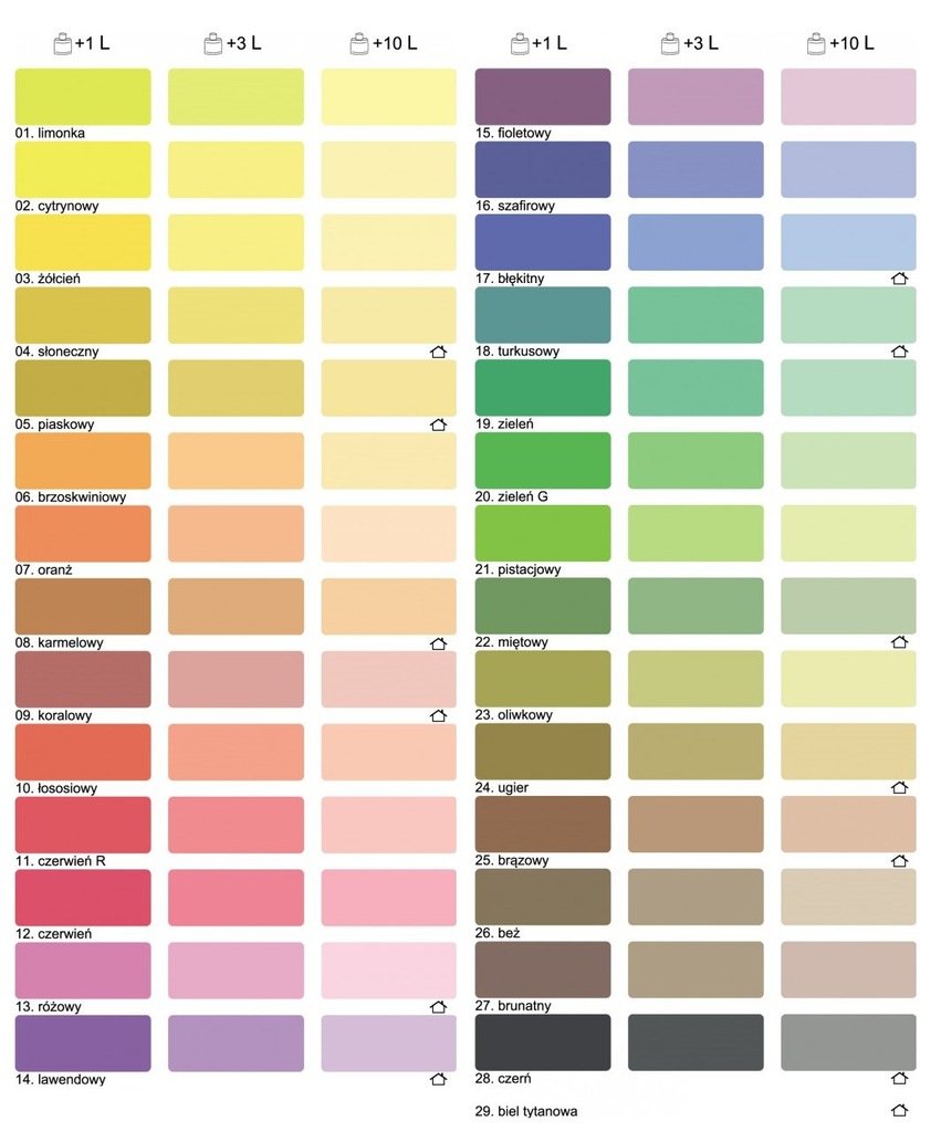 Pigment Mix колер палитра цветов