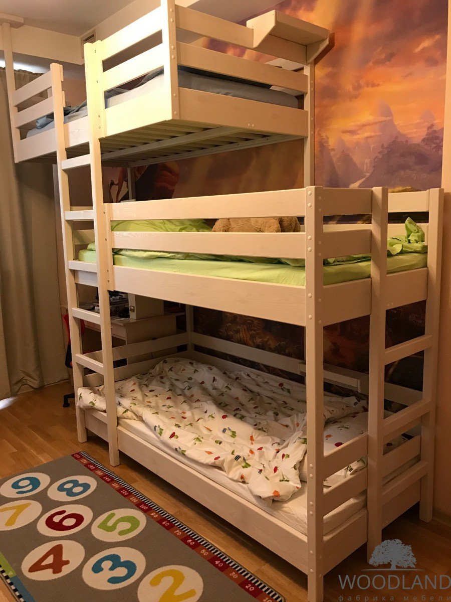 Трехъярусная кровать для детей икеа